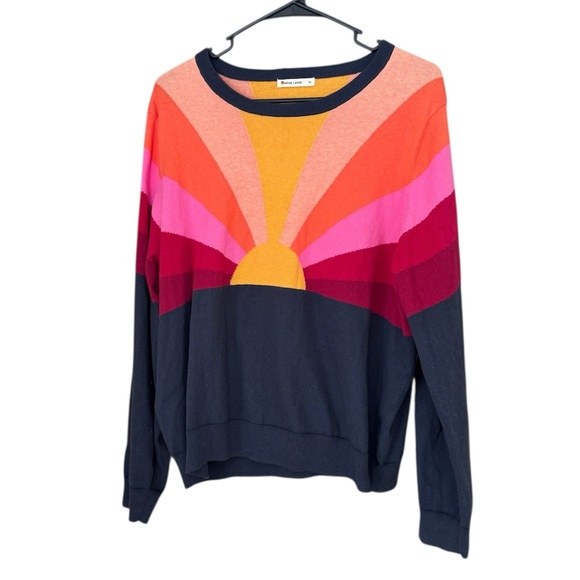 Marine Layer Women's Colorful Sunset Lightweight Sweater. Large. 100% Cotton. - Picture 5 of 7